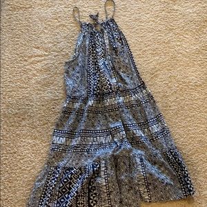 Navy Blue and White Dress